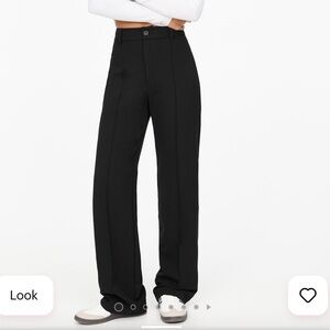 pull&bear black formal pants with seam